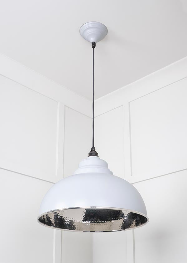 Hammered Nickel Harborne Pendant