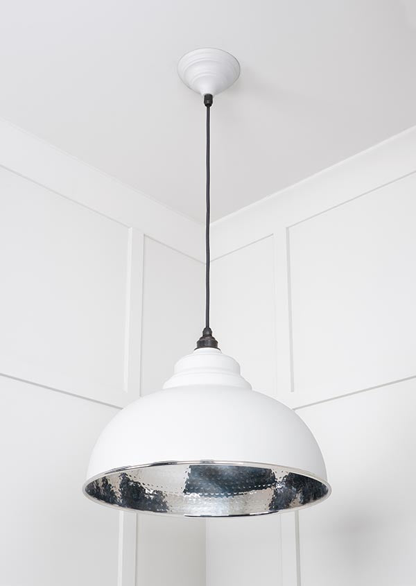 Hammered Nickel Harborne Pendant