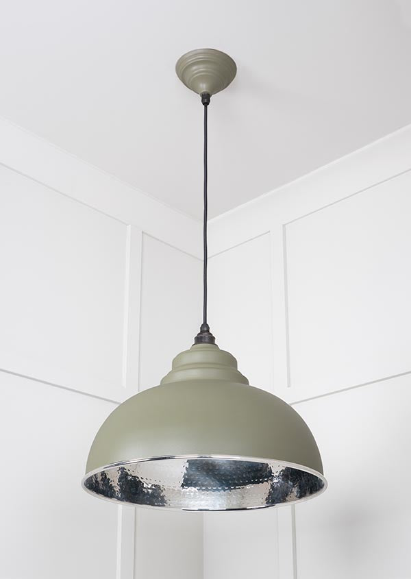 Hammered Nickel Harborne Pendant