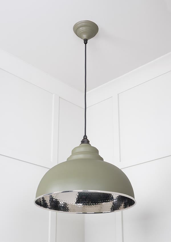 Hammered Nickel Harborne Pendant