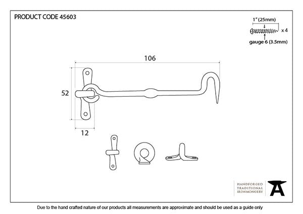 4" Forged Cabin Hook