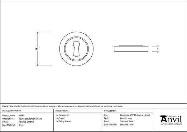 Round Escutcheon Plain