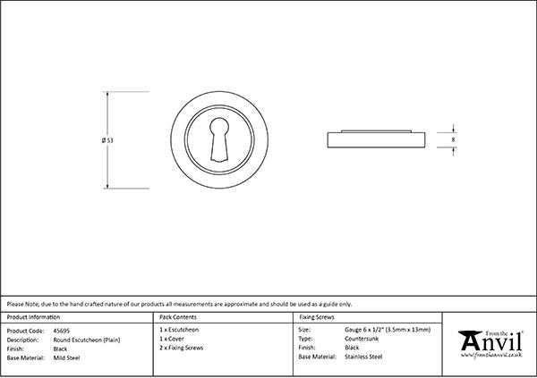 Round Escutcheon Plain