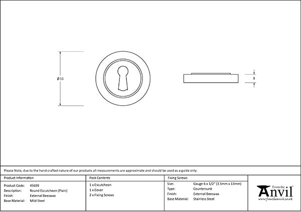 Round Escutcheon Plain