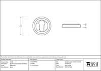 Round Euro Escutcheon Art Deco