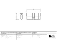 5 Pin Euro Cylinder 35/35 Keyed to differ