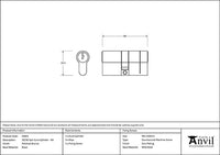 5 Pin Euro Cylinder 30/30 Keyed-alike