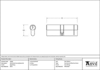 5 Pin Euro Cylinder 45/45 Keyed-alike