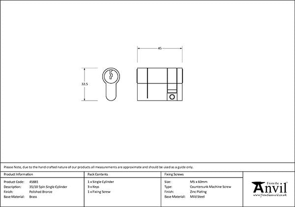 5 Pin Single Cylinder 35/10