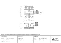 Beehive Radiused Brighton Fastener