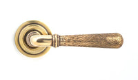 Hammered Newbury Lever on Rose Set Art Deco Rose (Sprung)