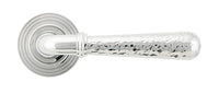 Hammered Newbury Lever on Rose Set Beehive Rose (Sprung)