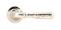 Hammered Newbury Lever on Rose Set Plain Rose (Sprung)