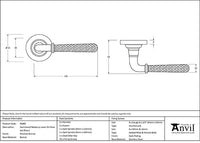 Hammered Newbury Lever on Rose Set Plain Rose (Sprung)