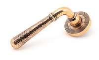 Hammered Newbury Lever on Rose Set Beehive Rose (Sprung)