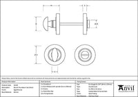 Round Thumbturn Set Plain Rose