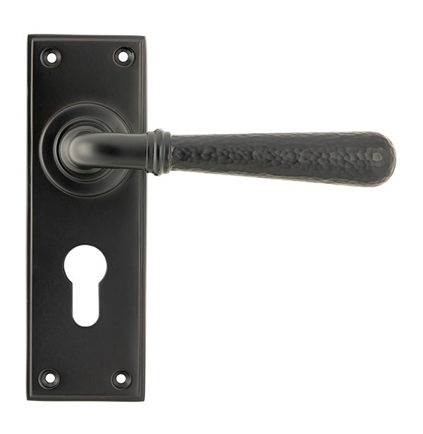 Hammered Newbury Lever Euro Lock Set