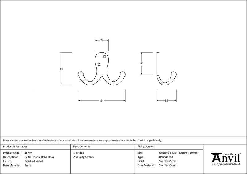 Celtic Double Robe Hook