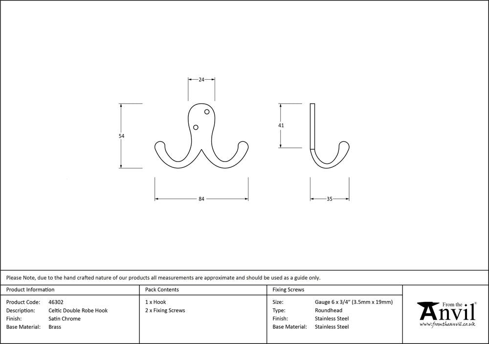 Celtic Double Robe Hook