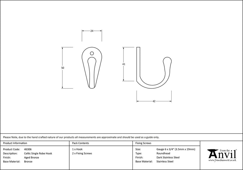 Celtic Single Robe Hook