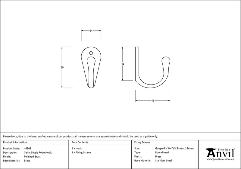 Celtic Single Robe Hook