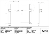 Avon Slimline Lever Espag. Latch Set