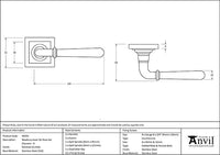 Newbury Lever on Rose Set Square Rose (Unsprung)