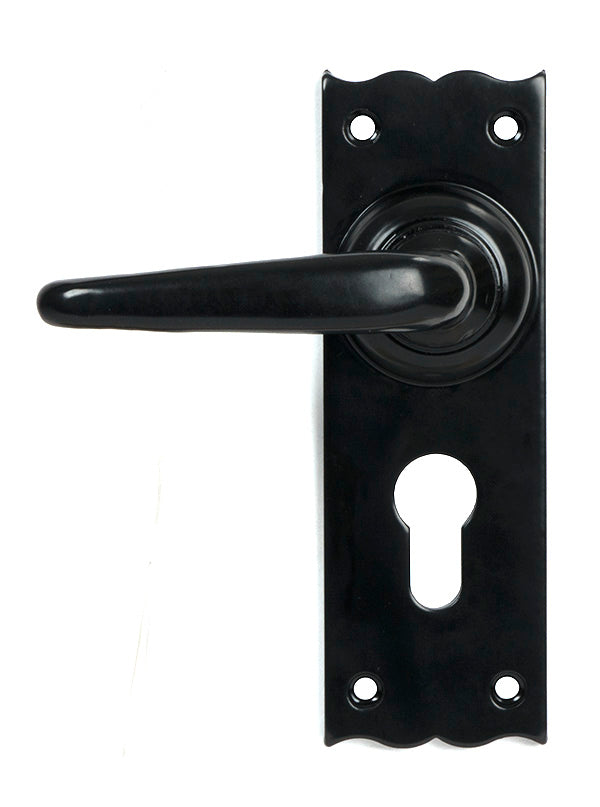 Oak Lever Euro Lock Set