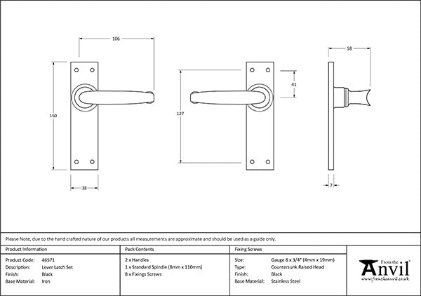 Classic Lever Latch Set MF