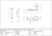 Prestbury Sash Hook Fastener