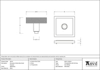 Brompton Centre Door Knob Square Rose