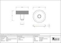 Brompton Centre Door Knob Plain Rose