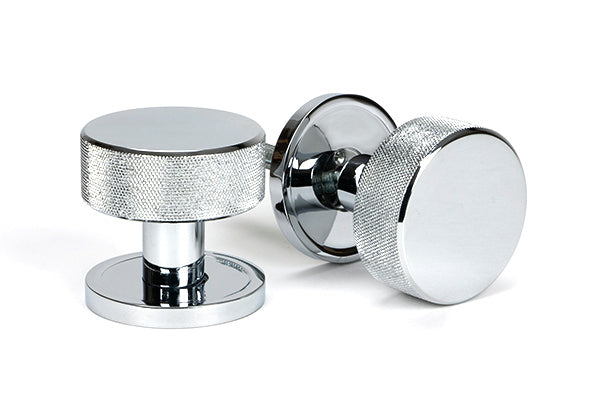 Brompton Mortice/Rim Knob Set Plain Rose