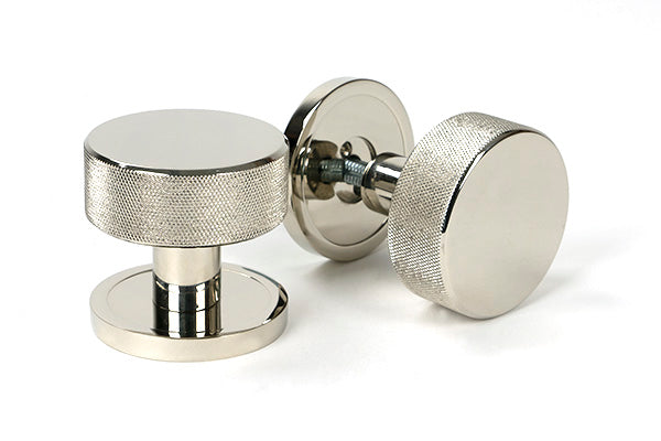 Brompton Mortice/Rim Knob Set Plain Rose