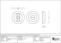 60mm Plain Round Pull - Privacy Set