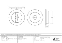 75mm Plain Round Pull - Privacy Set