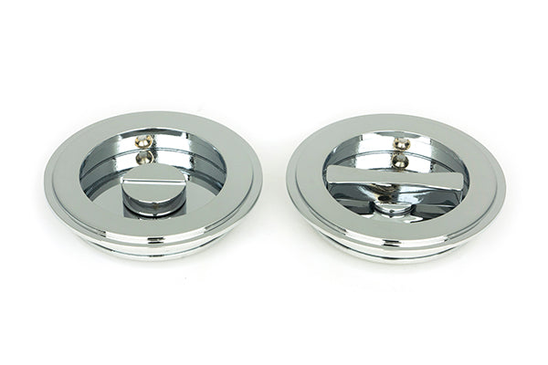 75mm Art Deco Round Pull - Privacy Set