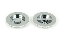 75mm Plain Round Pull - Privacy Set