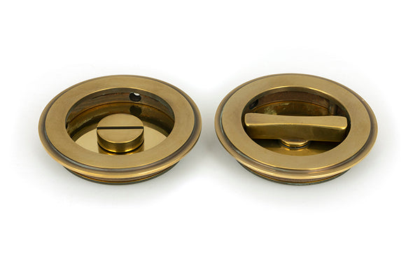 75mm Plain Round Pull - Privacy Set