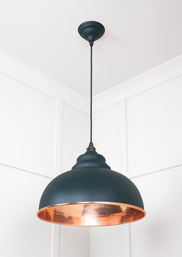 Hammered Copper Harborne Pendant