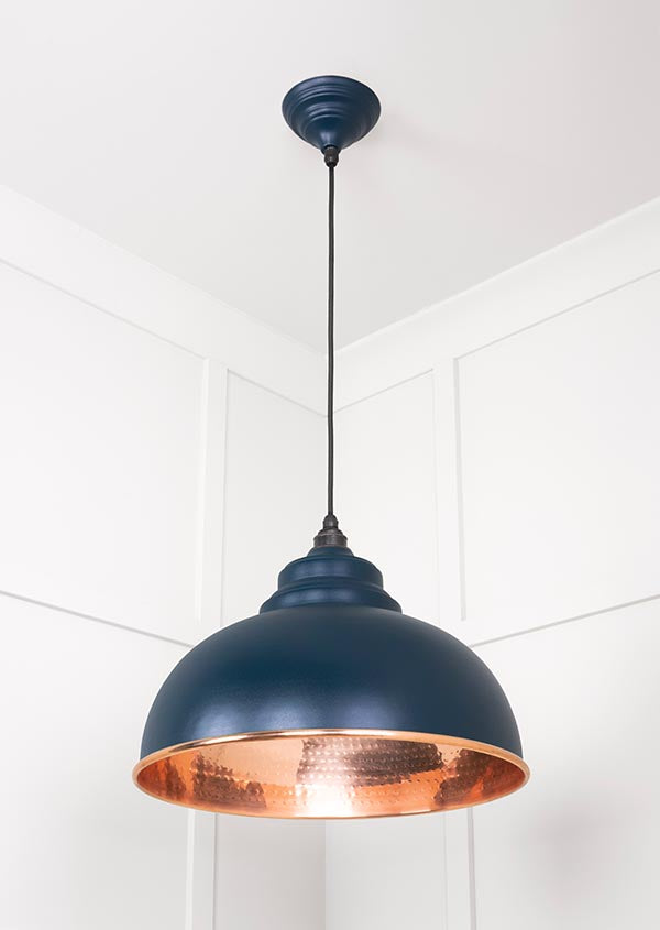 Hammered Copper Harborne Pendant