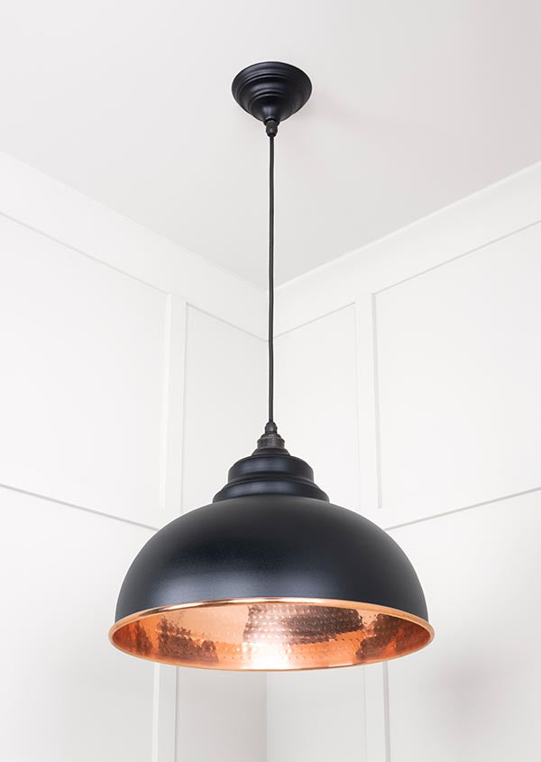 Hammered Copper Harborne Pendant