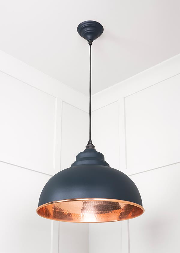 Hammered Copper Harborne Pendant