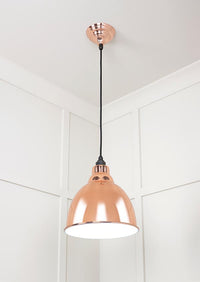 White Gloss Brindley Pendant