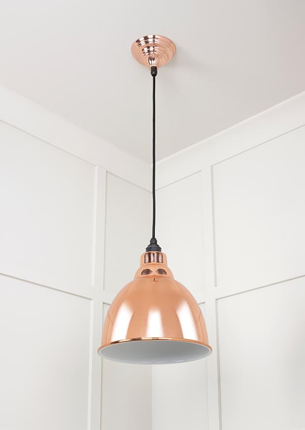 White Gloss Brindley Pendant