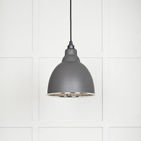 Hammered Nickel Brindley Pendant