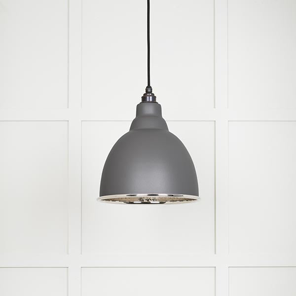 Hammered Nickel Brindley Pendant