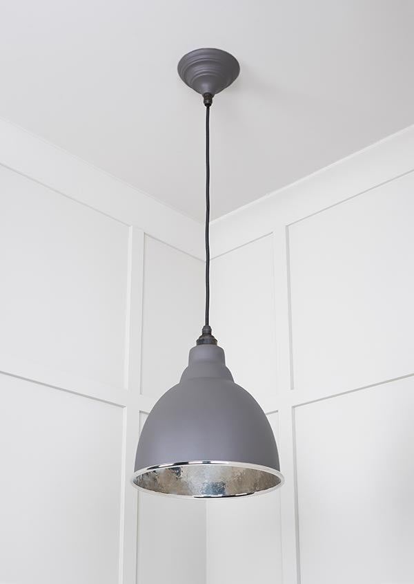 Hammered Nickel Brindley Pendant