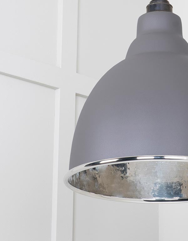 Hammered Nickel Brindley Pendant