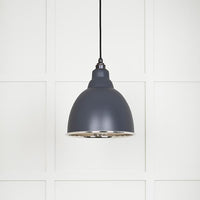 Hammered Nickel Brindley Pendant